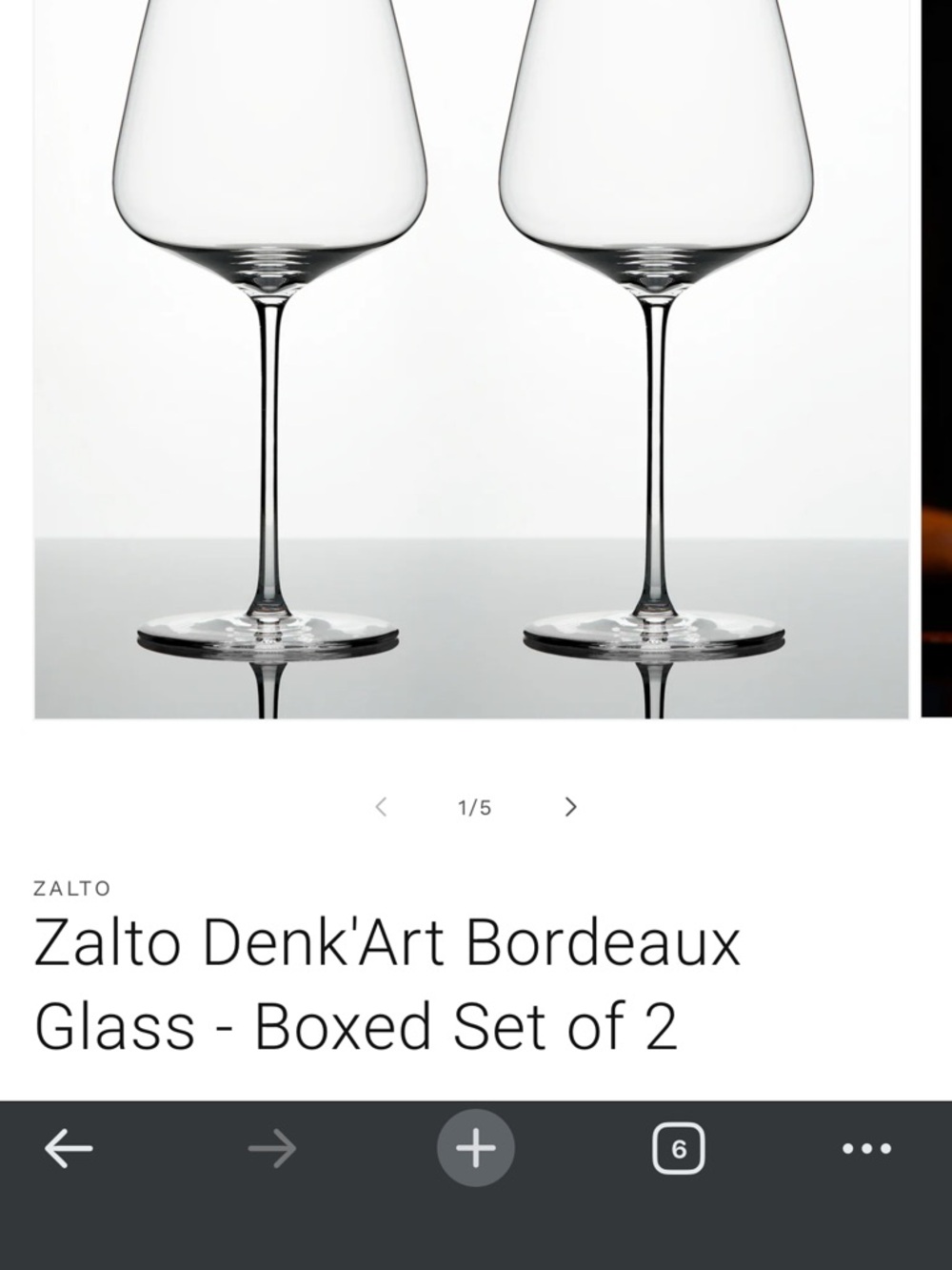 Zalto Denk'Art Bordeaux Glass- Set of Two